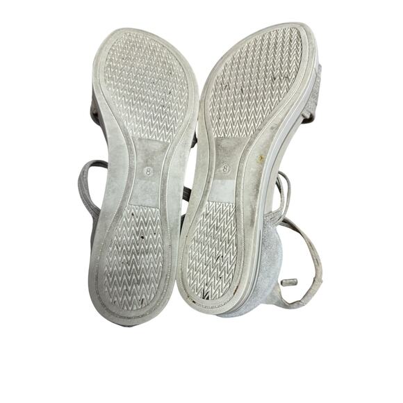 Eileen Fisher Shea Metallic Leather Strappy Sneaker Sandals Women’s Size 8 - Picture 8 of 10